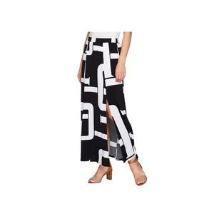 Maxi abstract petite print skirt